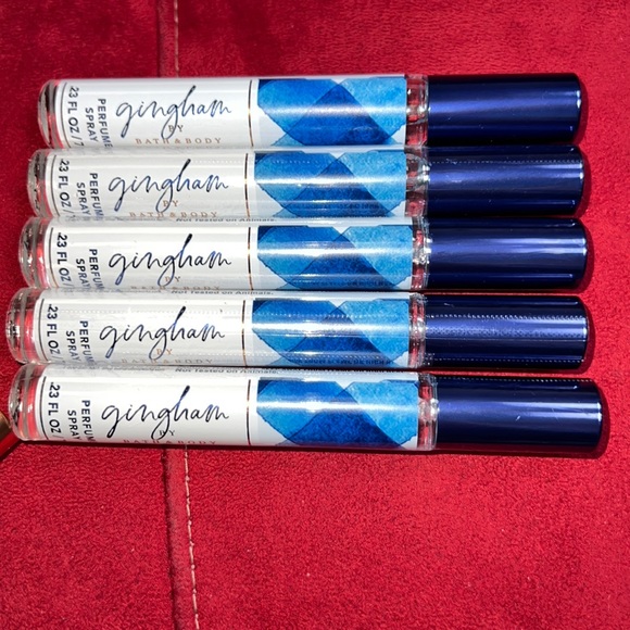 BBW 5pc travel size items Perf Spry Gingham - Picture 1 of 3